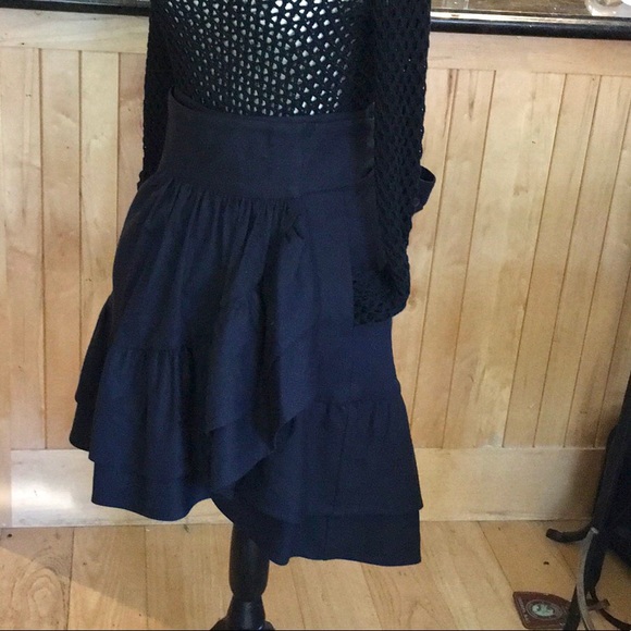NWT! Marissa Webb Black Milos Faille Wrap Skirt 4 - Picture 7 of 13